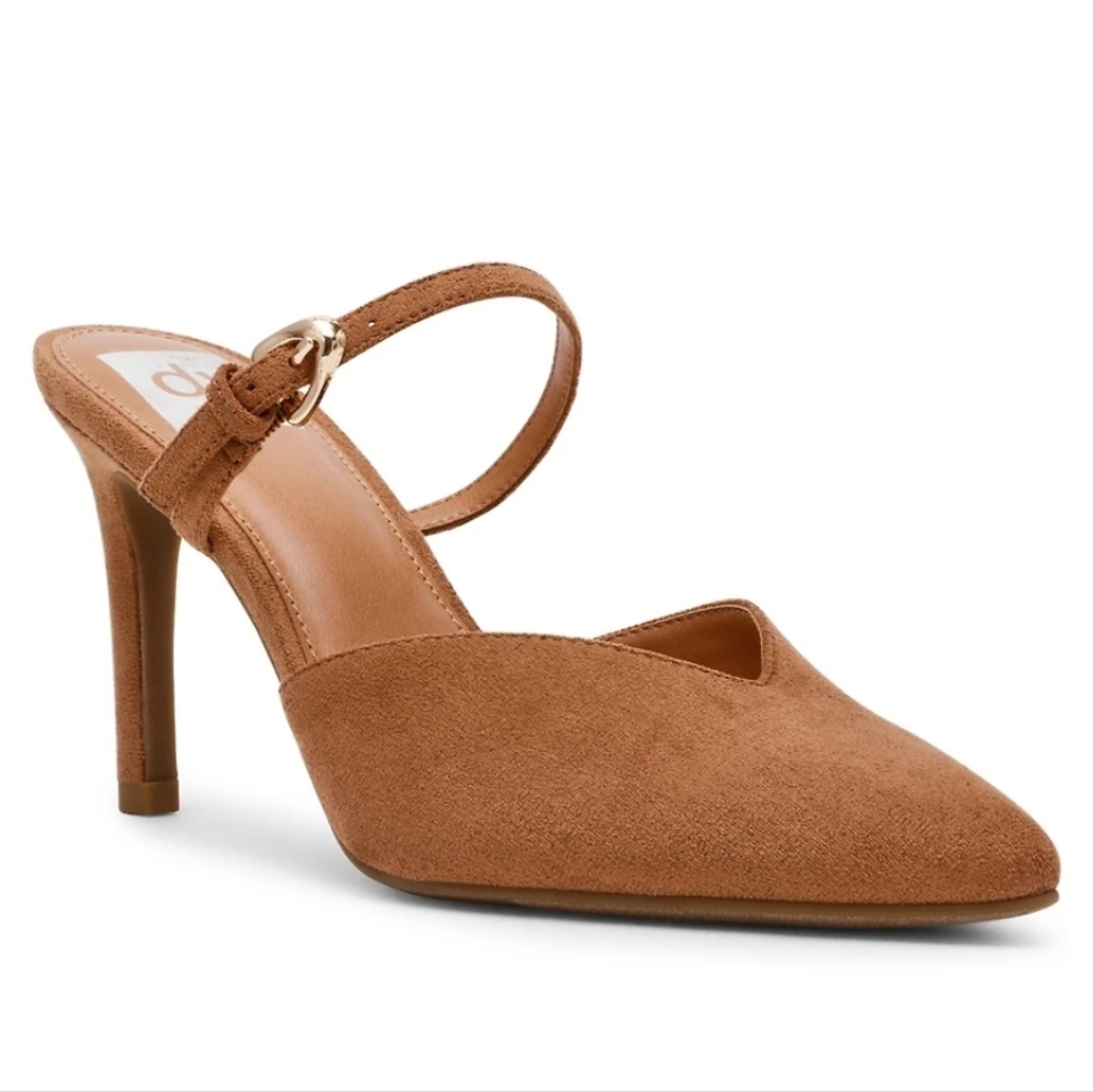 DV by Dolce Vita Women's Elley Buckle Strap Two Piece Pumps tan camel 9.5